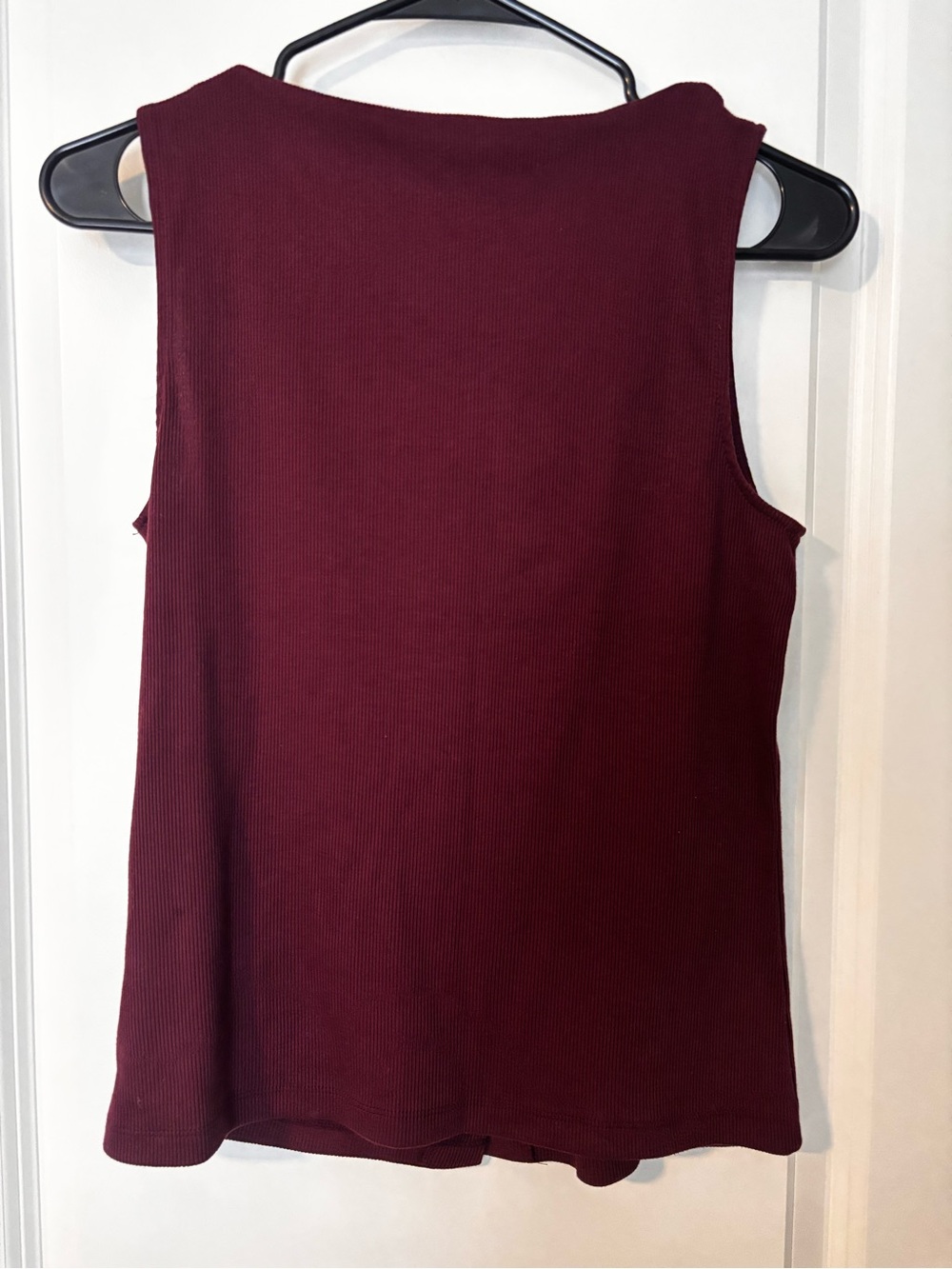 Wild Fable Sleeveless Ribbed Button-front Long Tank Top - Burgundy/maroon - Picture 6 of 6